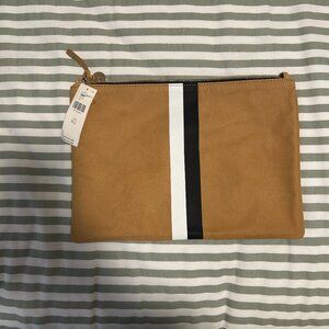 Clare V. Striped Flat Pouch